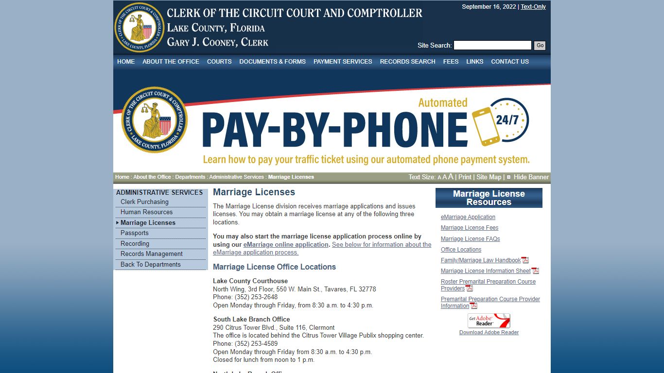 Marriage Licenses - Lake County Clerk